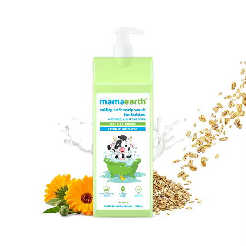 Mamaearth Milky Soft Body Wash For Babies With Oats, Milk And Calendula, 400ml