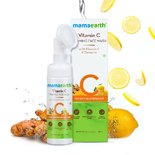Mamaearth Vitamin C Foaming Face Wash With Vitamin C And Turmeric For Skin Illumination, 150ml
