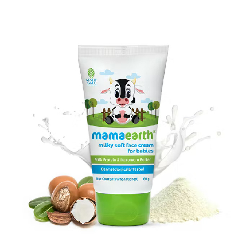 Mamaearth Milky Soft Face Cream For Babies, Milk Protein And Murumuru Butter, Dermatologically Tested, 60g