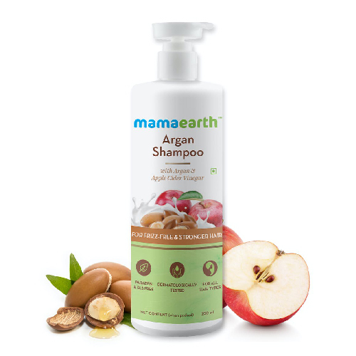 Mamaearth Argan Shampoo With Argan And Apple Cider Vinegar For Frizz-Free And Stronger Hair, 250ml