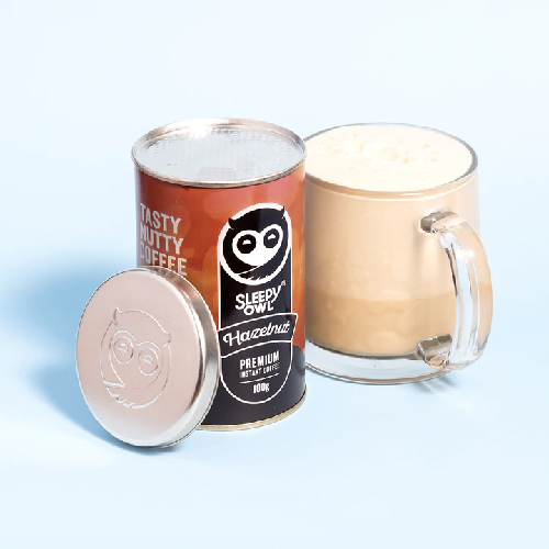 Sleepy Owl Premium Instant Coffee, 100g - Hazelnut