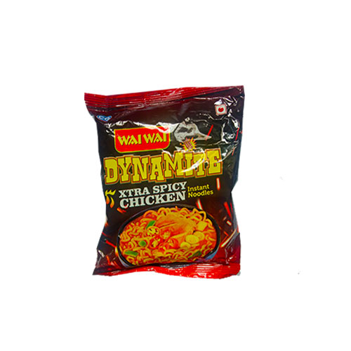 Wai Wai Dynamite Xtra Spicy Chicken Instant Noodles, 100g