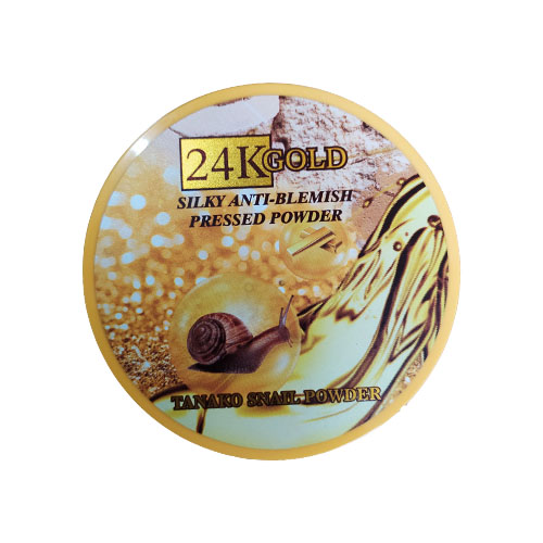 Tanako Snail Powder 24k Gold Silky Anti-Blemish Pressed Powder, 20g (0467)