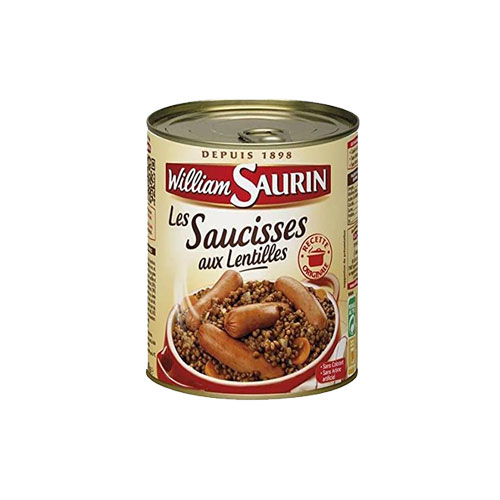 William Saurin, Pork Sausages With Lentils , 840g (CAB534784)