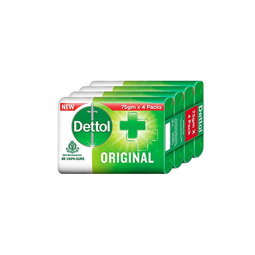 Dettol Original Germ Protection Bathing Soap bar, 75g|| Pack of 4