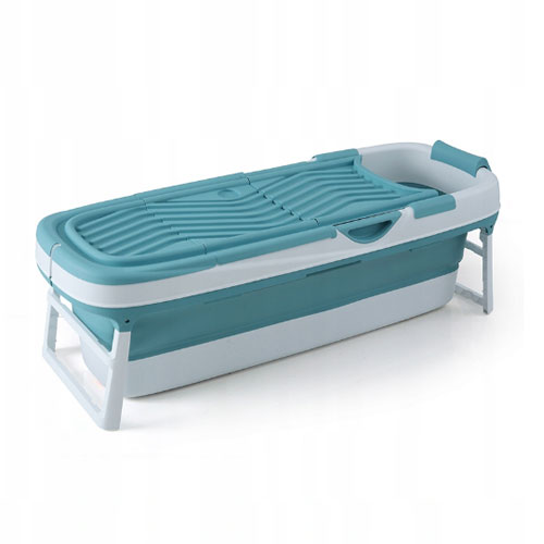 Omkha Adult Bathtub, XL - White & Blue