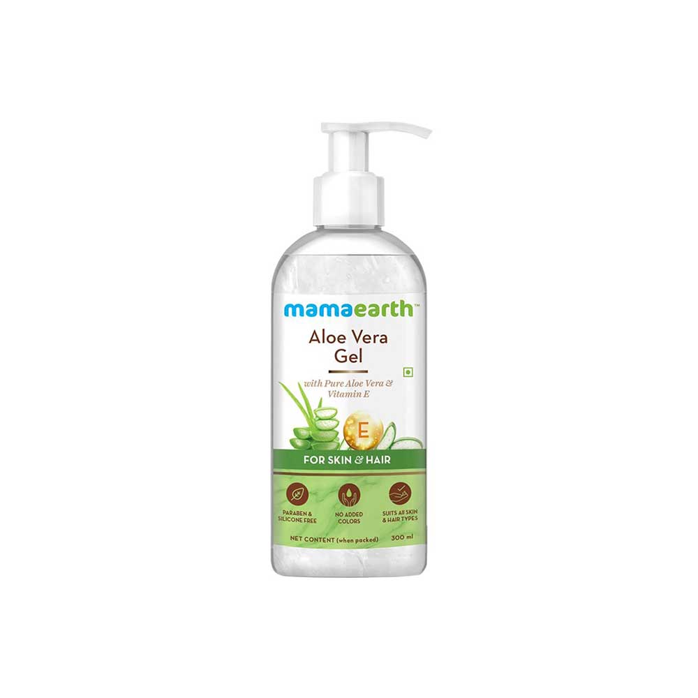 Mamaearth Aloe Vera Gel With Pure Aloe Vera And Vitamin E For Skin And Hair, 300ml