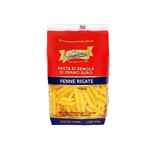 Gustora Pasta Di Semola Di Grano Duro - Penne Rigate - 500g