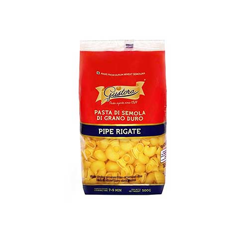 Gustora Pasta Di Semola Di Grano Duro - Pipe Rigate - 500g