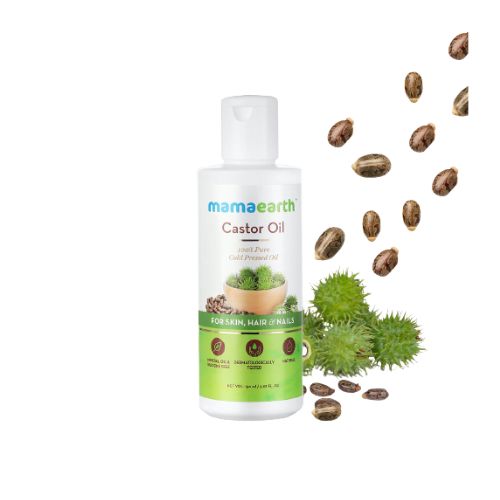 Mamaearth Caster Oil 100% Pure Gold Pressed Oil For Skin, Hair And Nails - 150ml