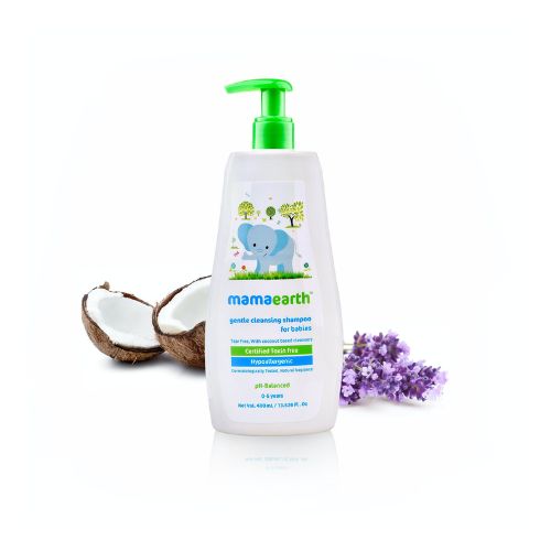 Mamaearth Gentle Claensing Shampoo For Babies With Coconut Based Cleansers, Dermatologically Tested - 400ml