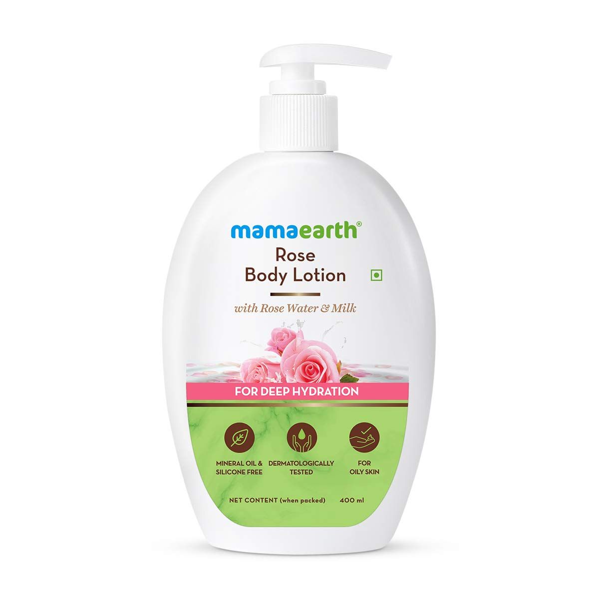 Mamaearth Rose Body Lotion With Rose Water & Milk For Deep Hydration - 400ml