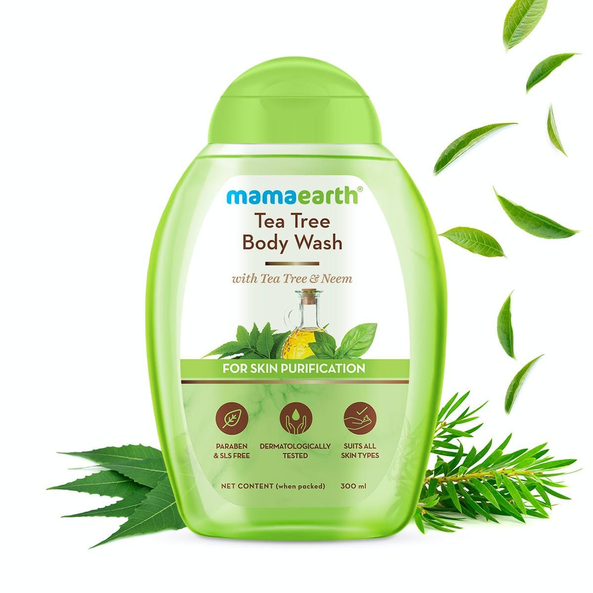Mamaearth Tea Tree Body Wash With Tea Tree And Neem For Skin Purification - 300ml