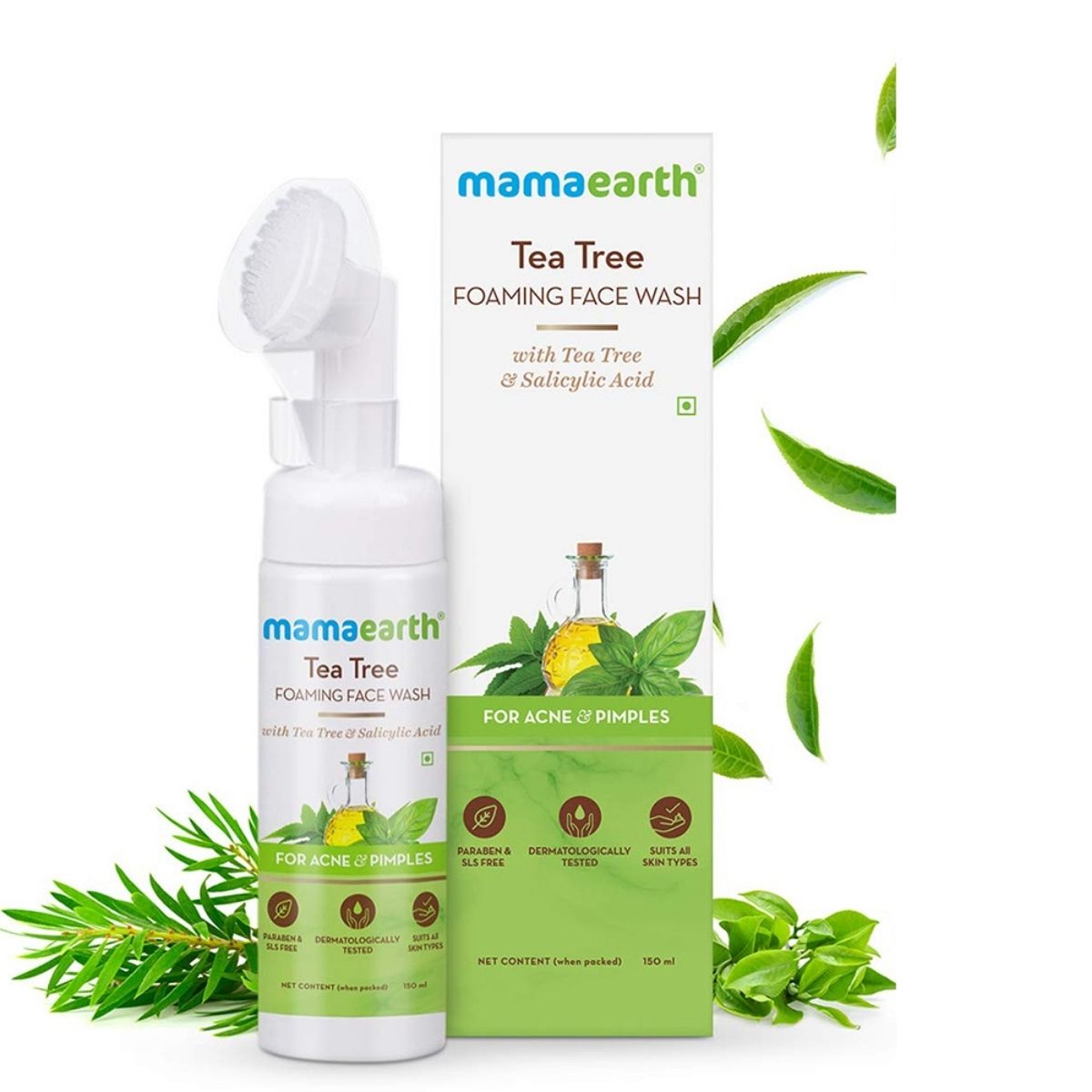 Mamaearth Tea Tree Foaming Face Wash With Tea Tree And Salicylic Acid For Acne And Pimples, 150ml