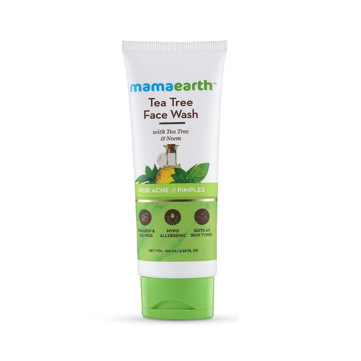Mamaearth Tea Tree Face Wash With Tea Tree And Neem For Acne And Pimples - 100ml