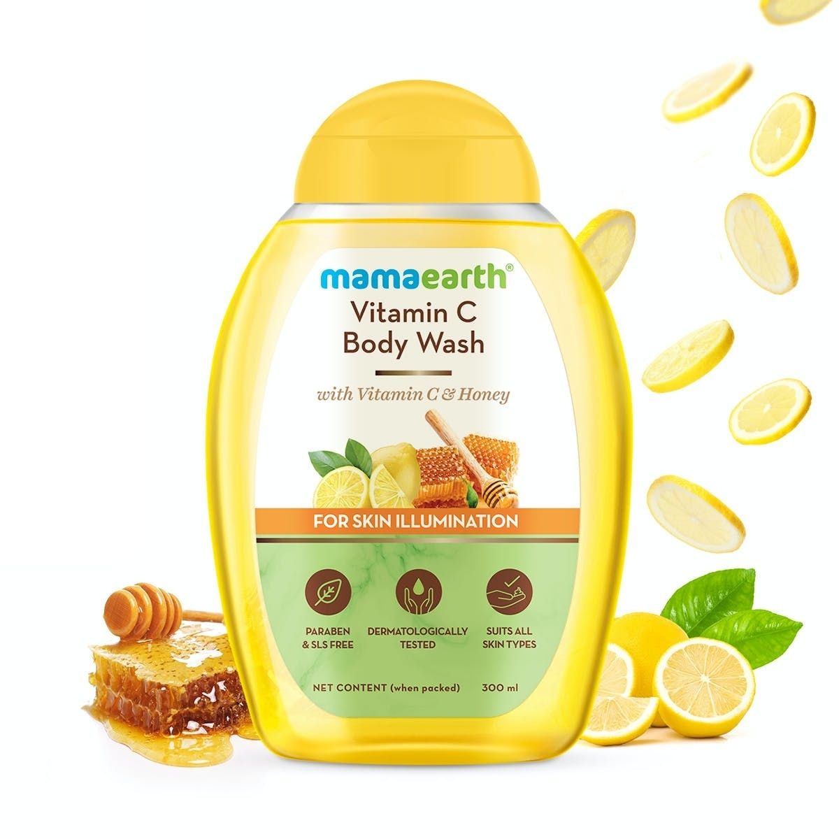 Mamaearth Vitamin C Body Wash With Vitamin C And Honey For Skin Illumination - 300ml