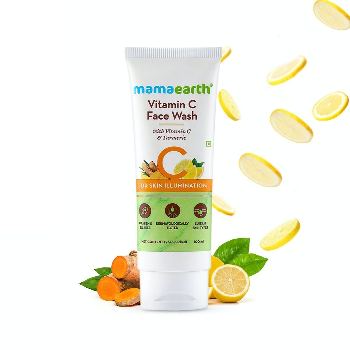 Mamaearth Vitamin C Face Wash With Vitamin C And Turmeric For Skin Illumination - 100ml