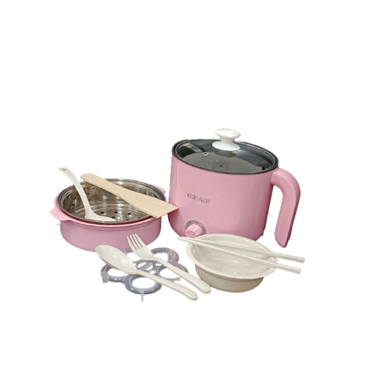 Lejiaqi Electric Multi-Purpose Mini-Cooker - 1.8L - 800W - Pink