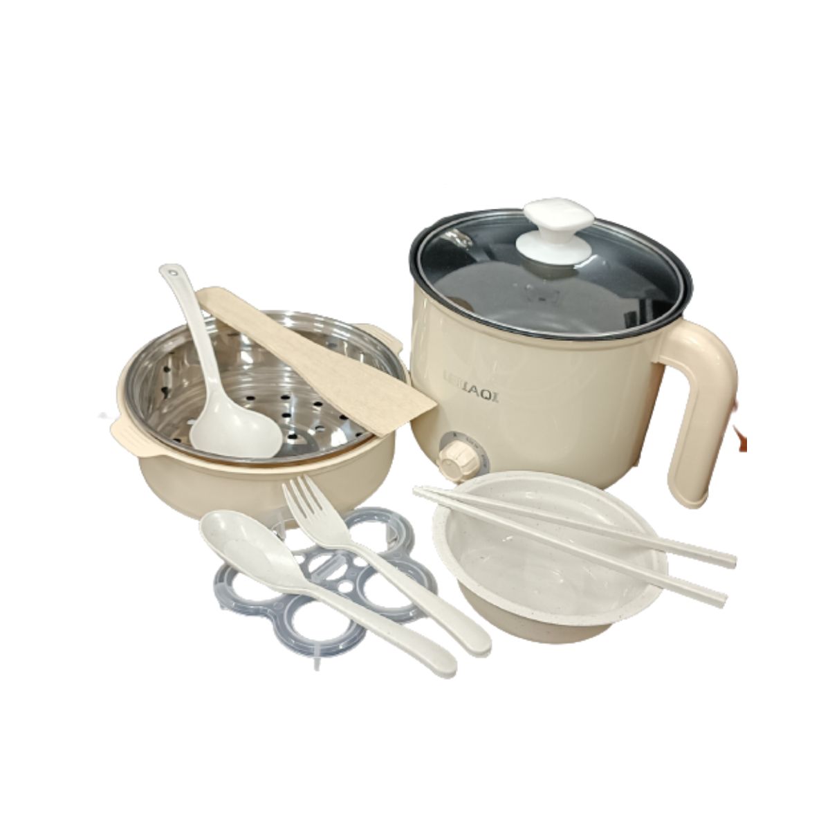 Lejiaqi Electric Multi-Purpose Mini-Cooker - 1.8L - 800W - Khaki