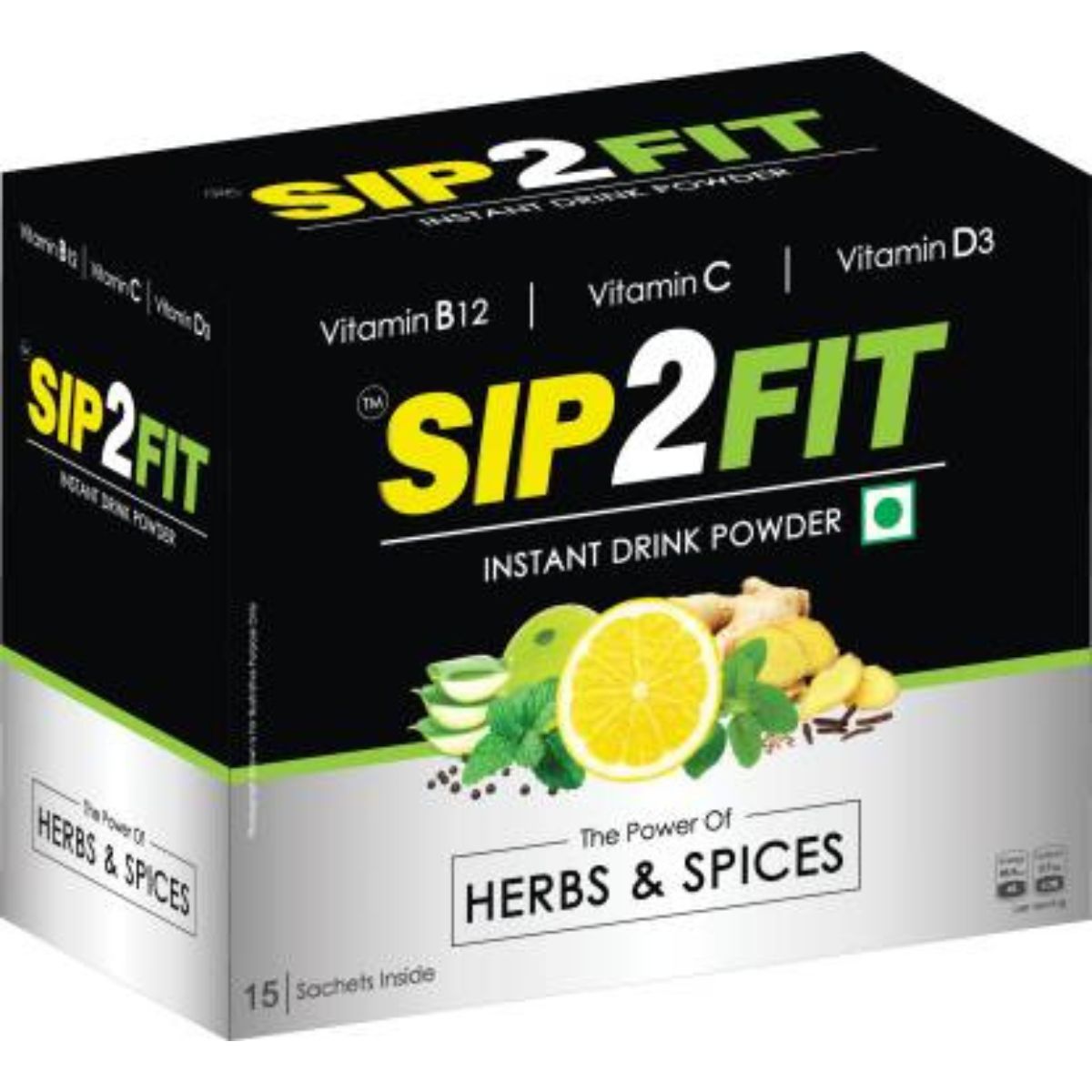 Sip 2 Fit - Instant Drink Powder - 15 Sachets