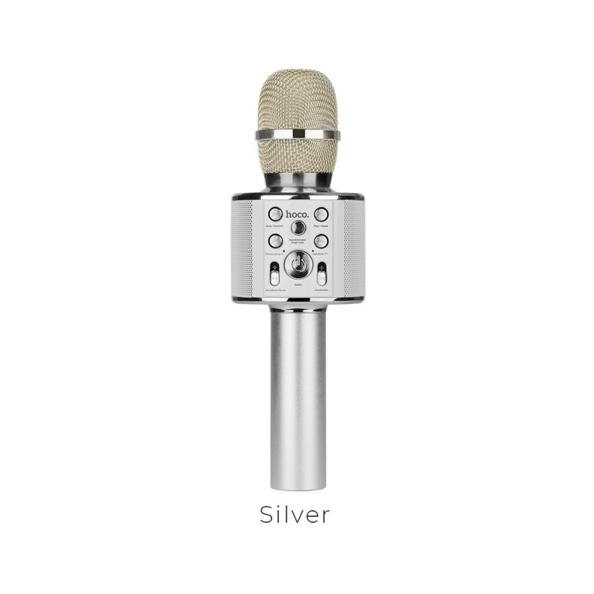 Hoco BK3 Cool Sound KTV Microphone - Silver