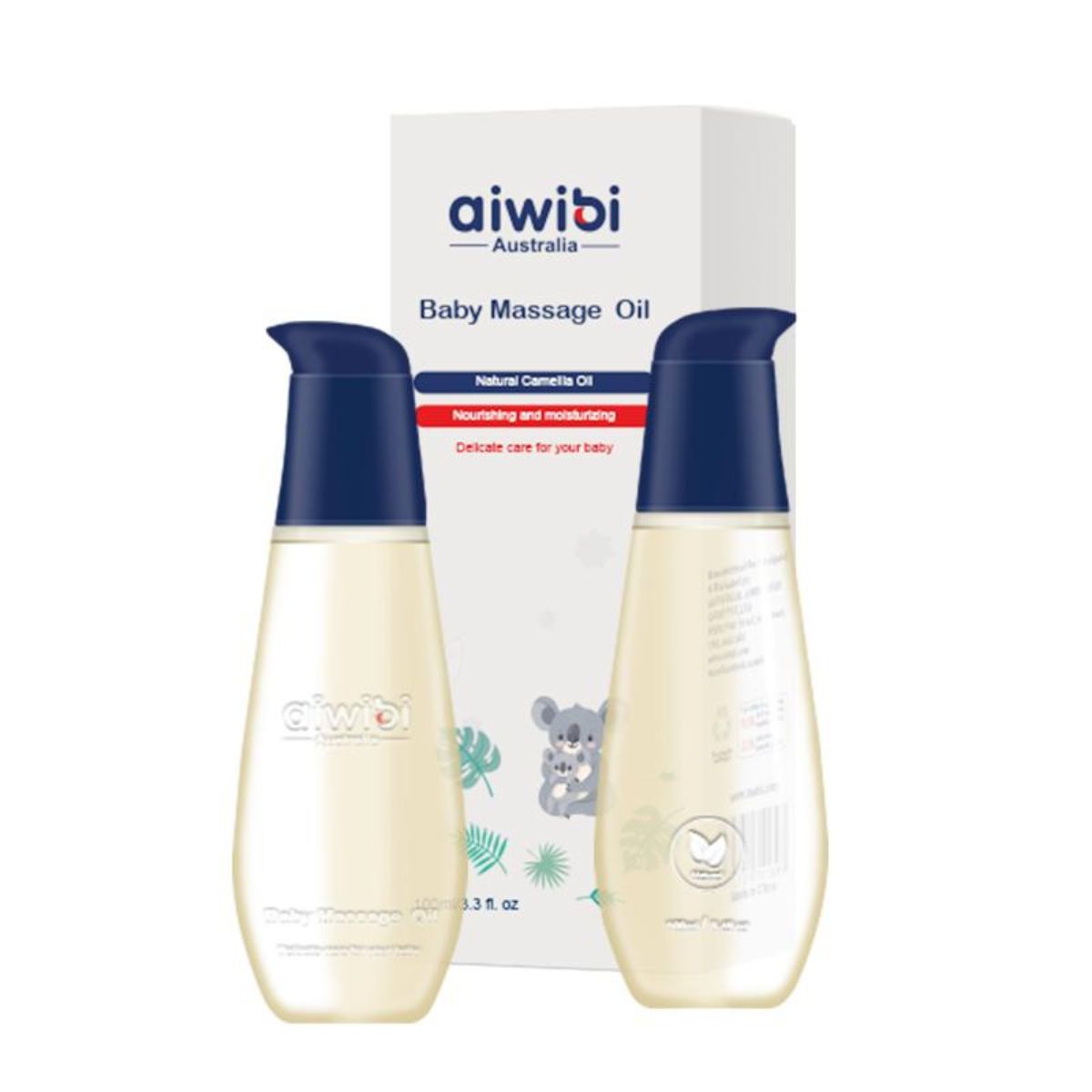 Aiwibi Baby Massage Oil - Natural Camellia Oil - Nourishing And Moisturizing - 100ml