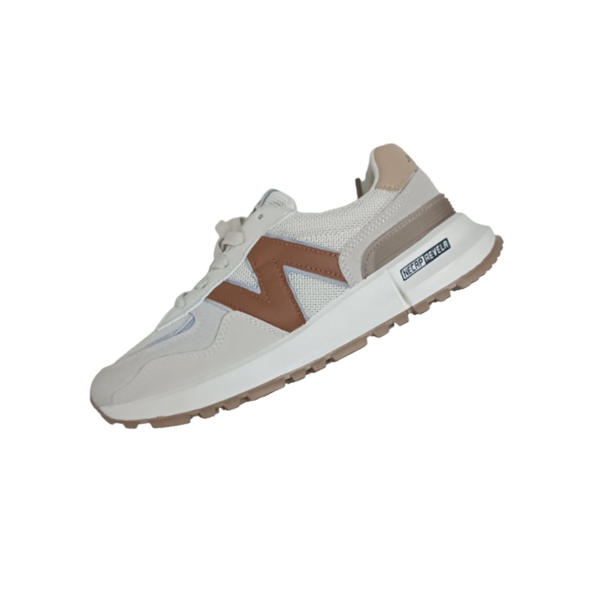 New Fashion Shoe 520 White Brown Azha Pasa Azha Pasa