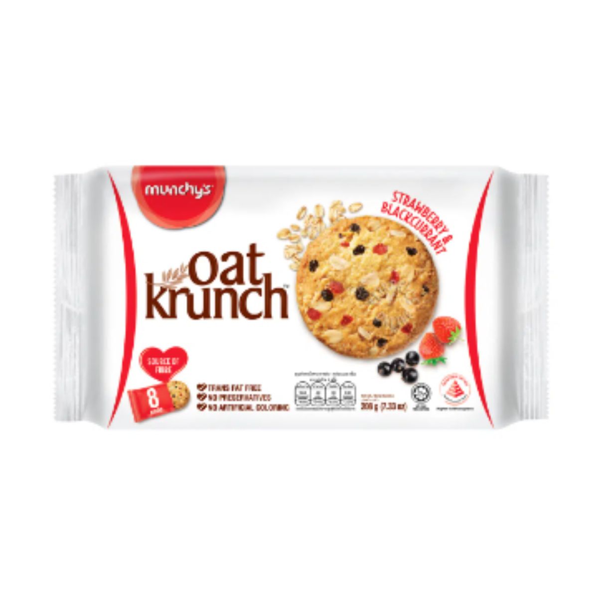 Munchy's Oat Krunch - Strawberry Blackcurrant - 208g