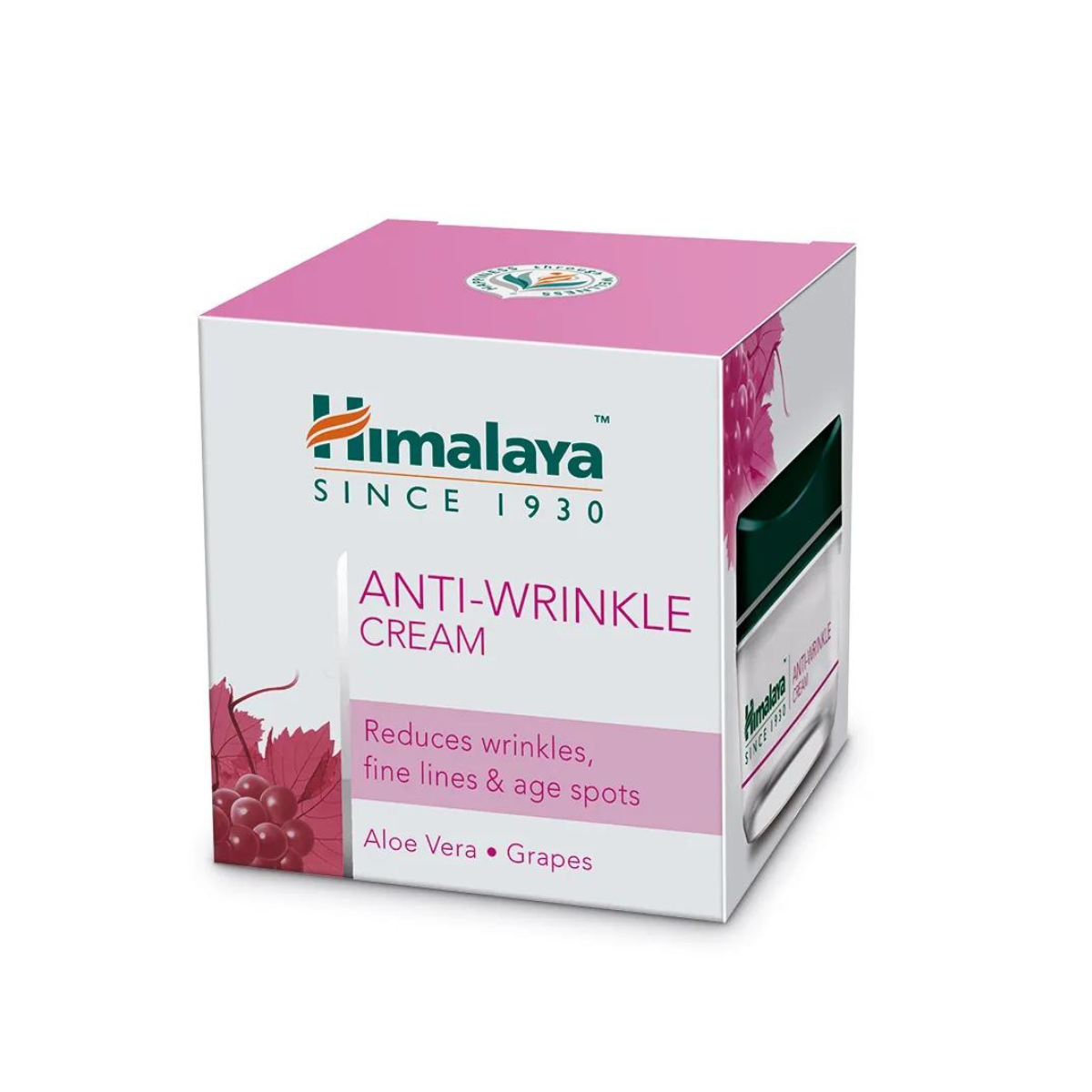 Himalaya Anti-Wrinkle Cream - Reduces Wrinkles, Fine Lines & Age Spots - Aloe Vera + Grapes - 50g