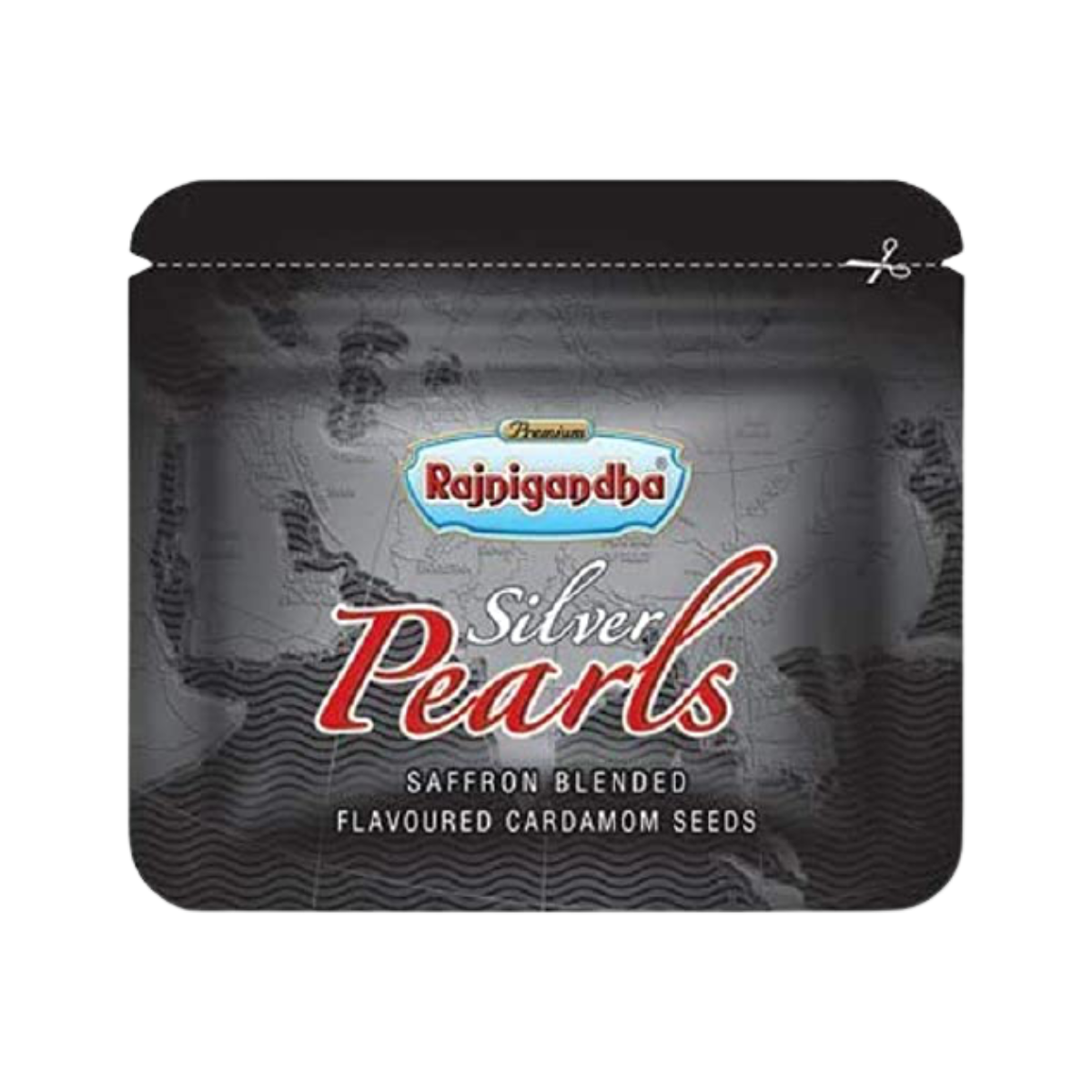 Rajnigandha Sliver Pearls - Saffron Blended Flavoured Cardamom Seeds - 1.50g