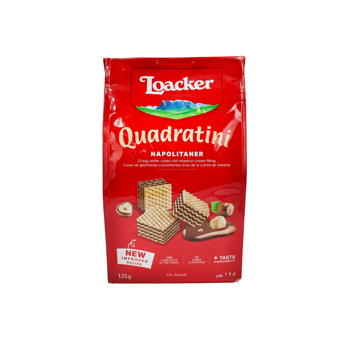 Loacker Quadratini Napolitaner - Crispy Wafer Cubes - 125g