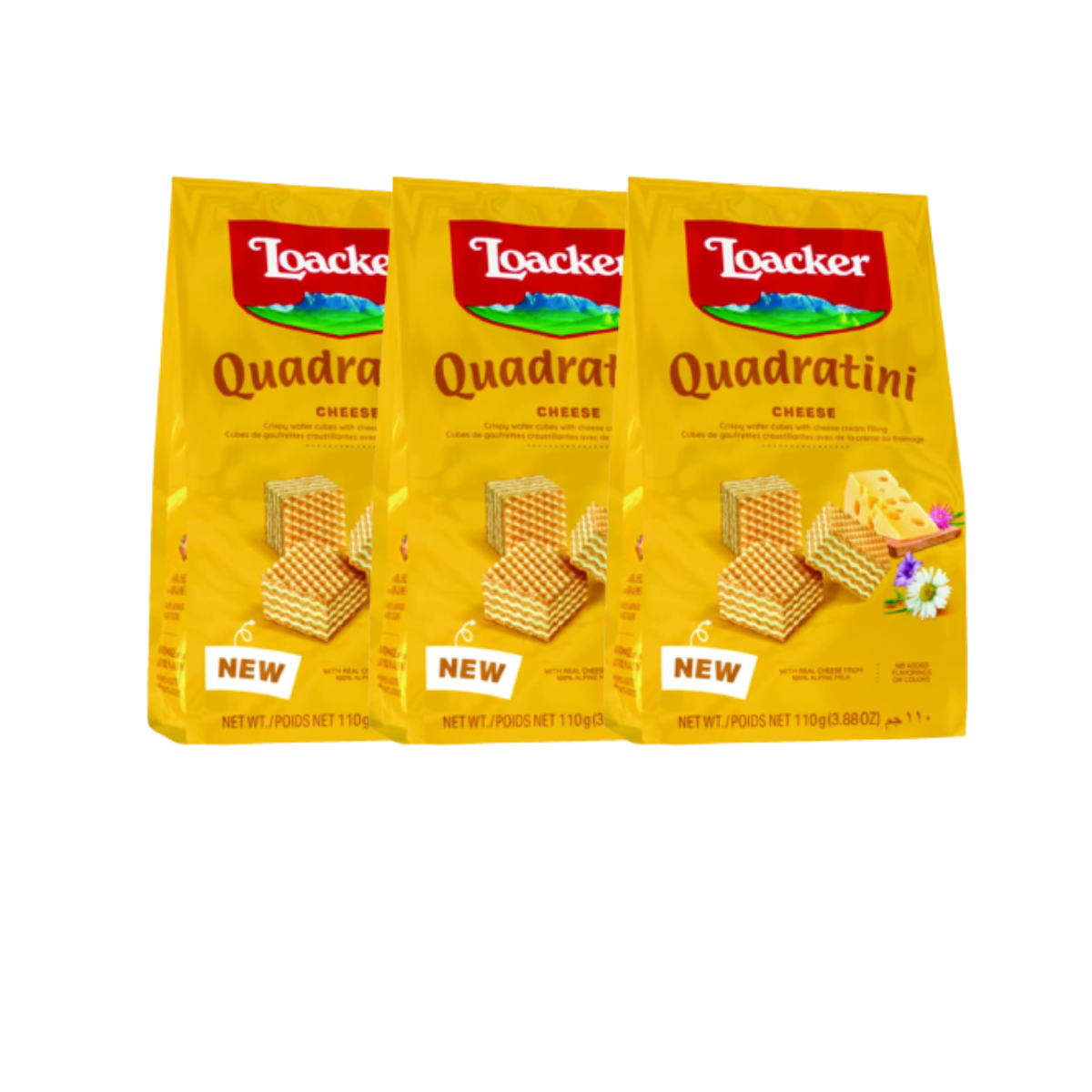 Loacker Cheese - Crispy Wafer Cubes - 110g X 18 Pkts - Wholesale