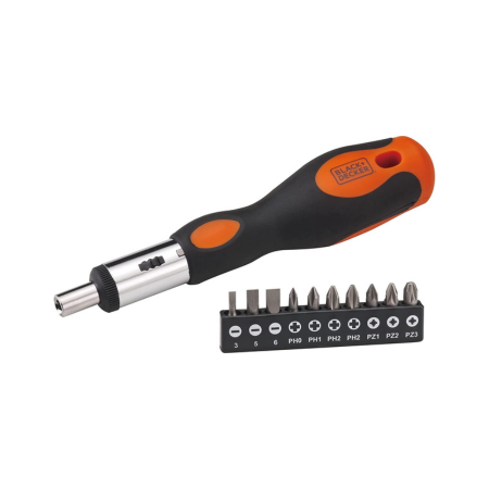 Black + Decker Multi Bit Ratcheting SD With 10 Bits BDHT68127