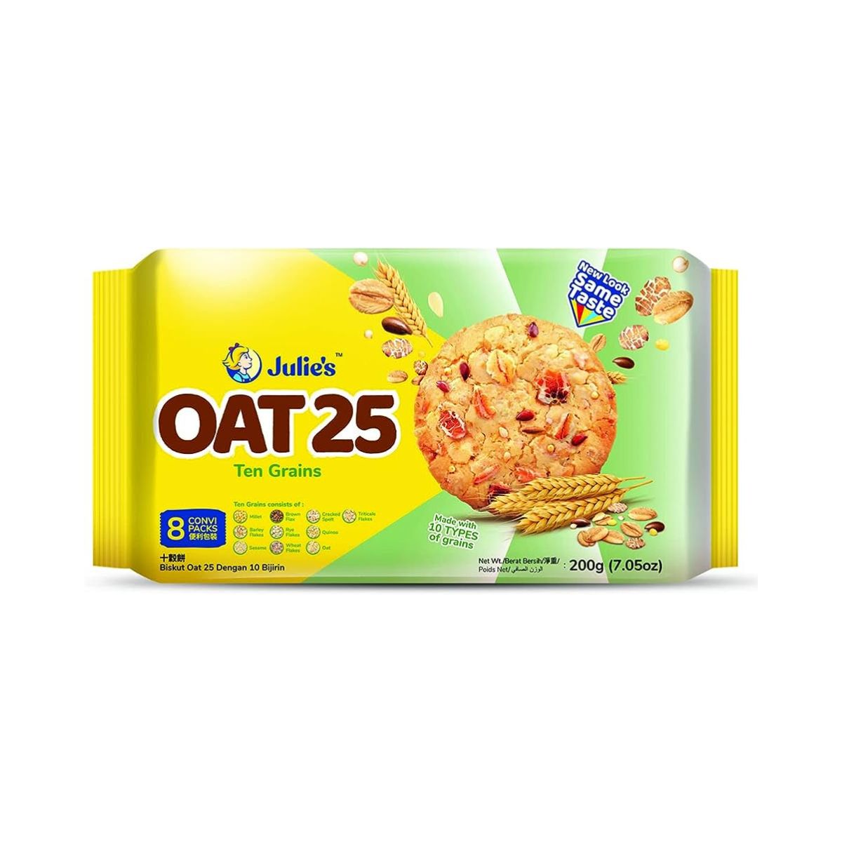 Julie's Oat 25 - Ten Grains - 8 Convi Packs - 200g