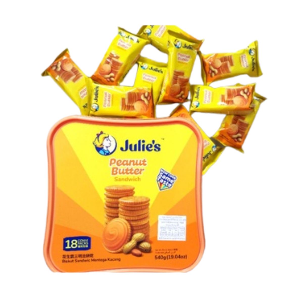 Julie's Peanut Butter Sandwich - 18 Convi Packs - 540g