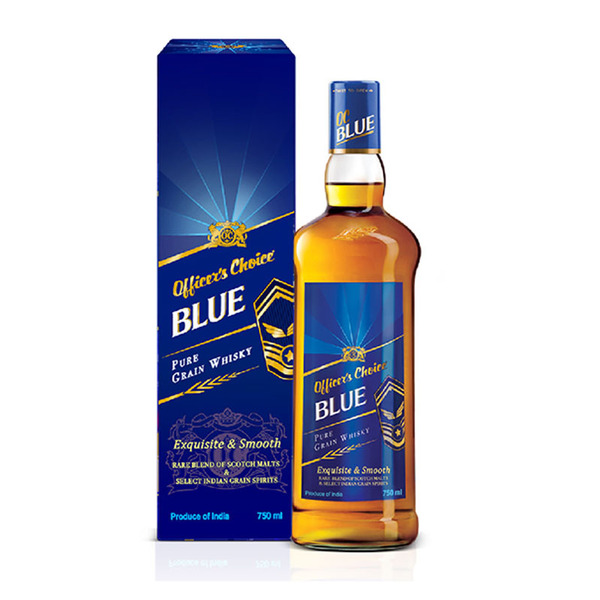 Officer's Choice Blue - Pure Grain Whisky - Exquisite & Smooth - 42.8% v/v - 750ml