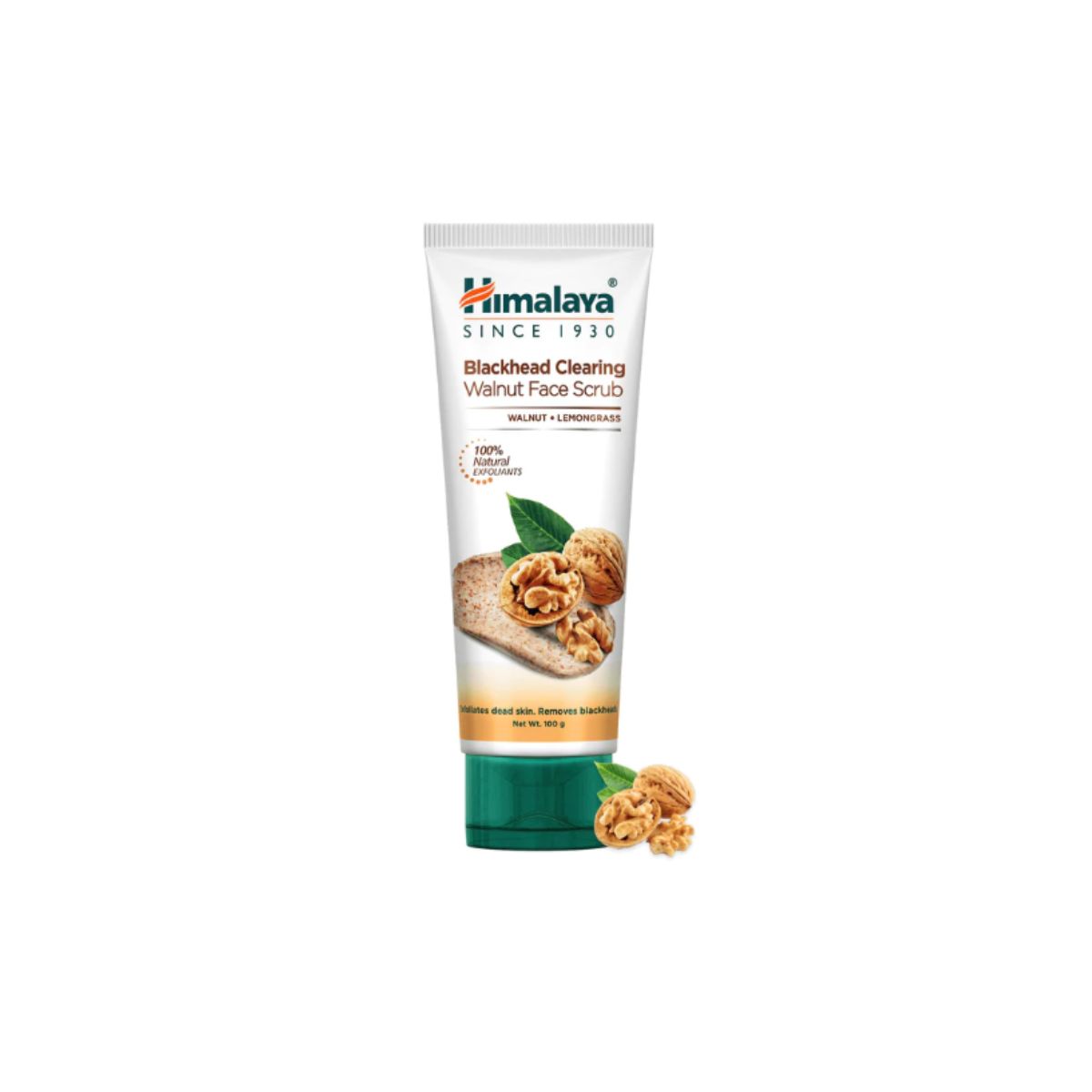 Himalaya Face Scrub - Blackhead Clearing - Walnut Lemongrass - 100% Natural Exfoliants - Since 1930 - 50g