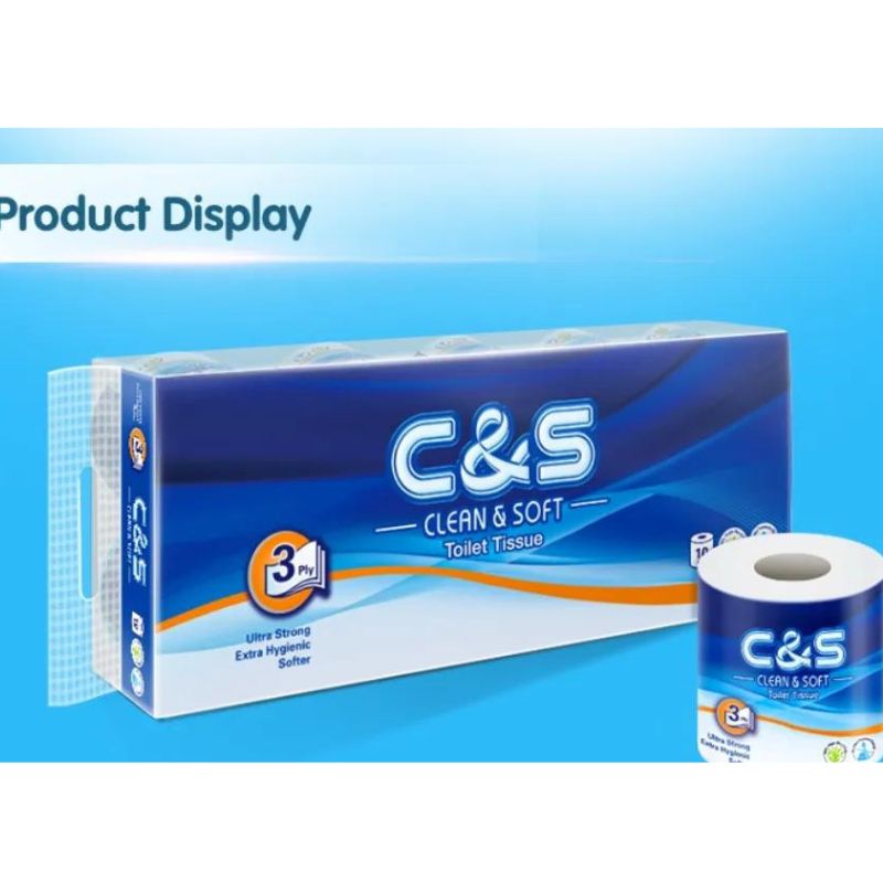 C&S Clean & Soft Tissue Paper - 10 Rolls In Pack