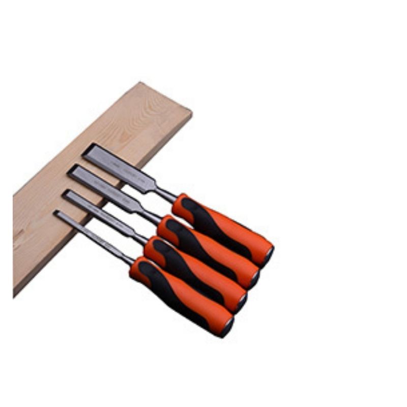 Harden 4 Pcs Orange Black Handle Wood Chisel Set - 611011