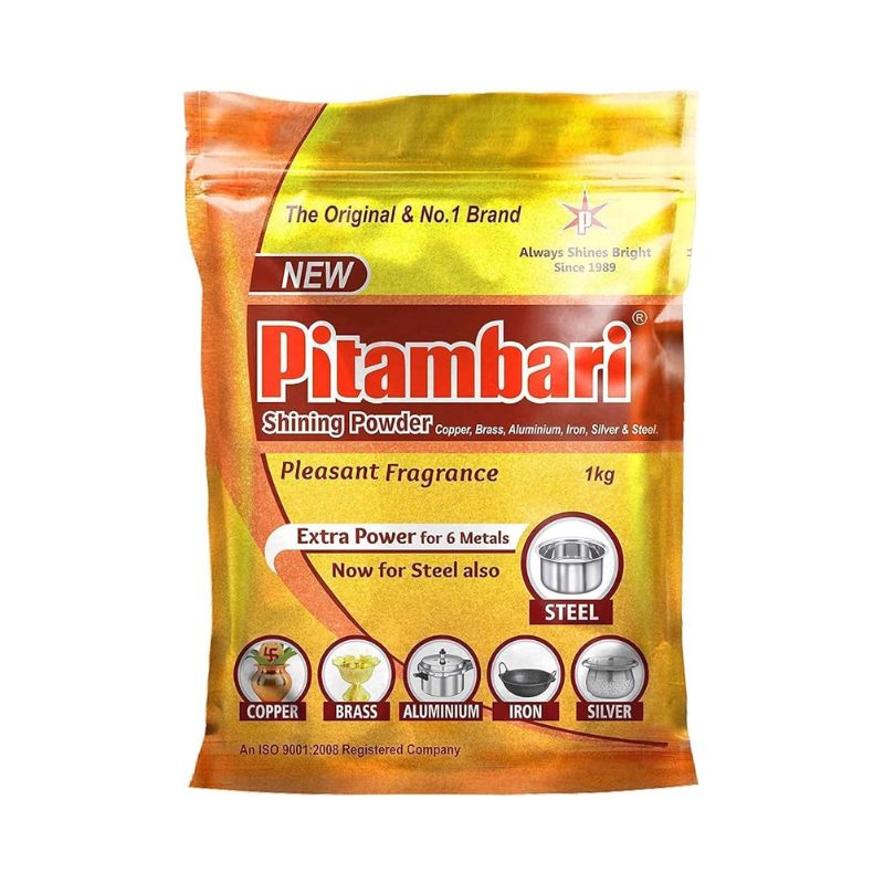 Pitambari Shining Powder - Scrubber For Copper, Brass, Aluminum, Iron, Silver And Steel - 1KG