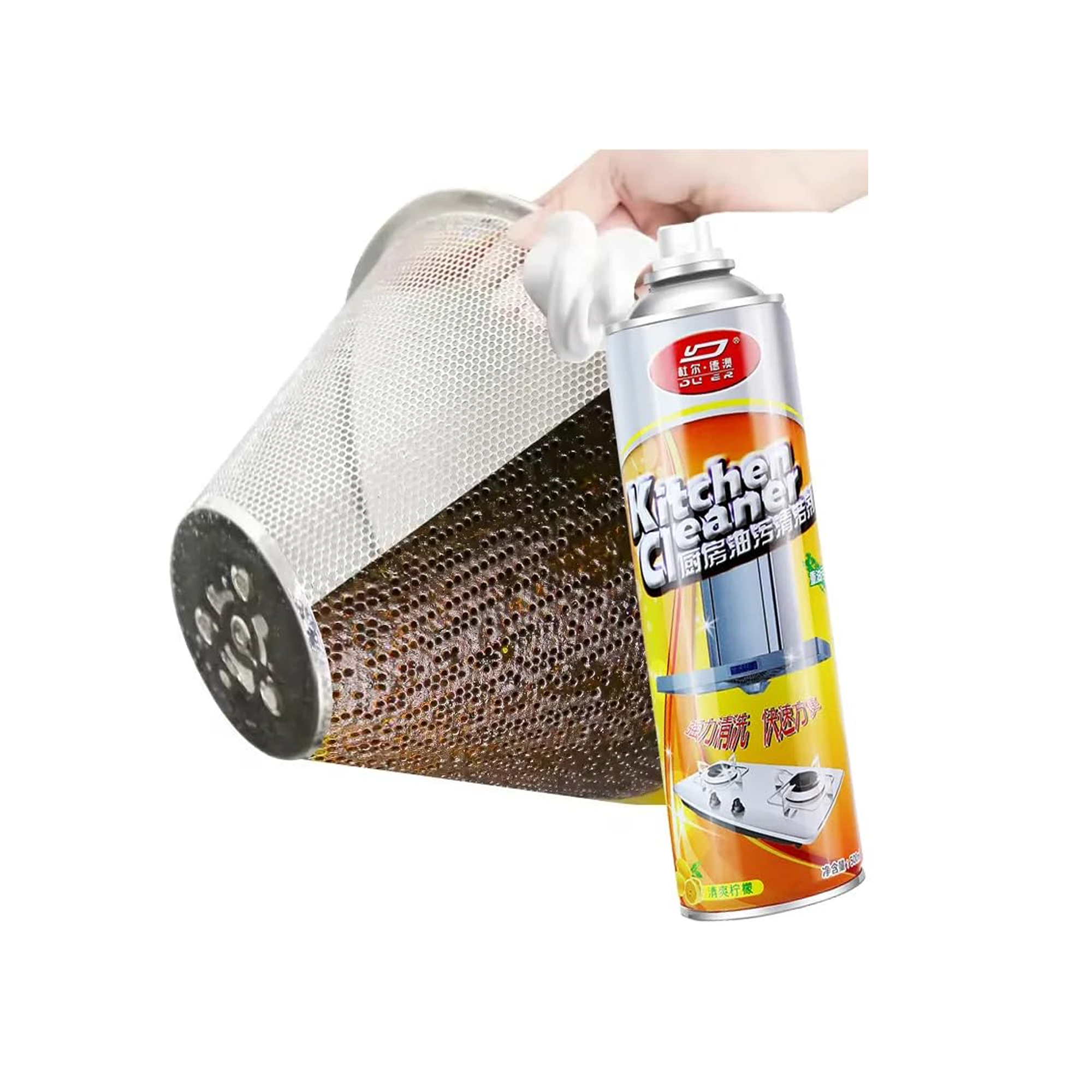 WEXUS Kitchen Cleaner Foam Spray For Heavy-Duty Degreaser & Multi-Purpose Spray – Powerful Grease & Stain Remover - 500ml